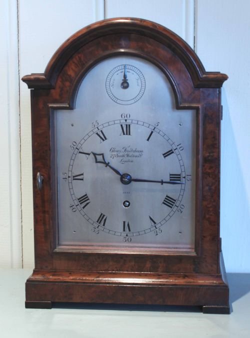 Yew Wood Bracket Clock by Frodsham
