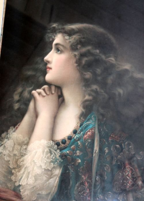 Late 19th Century Framed Print of a Girl