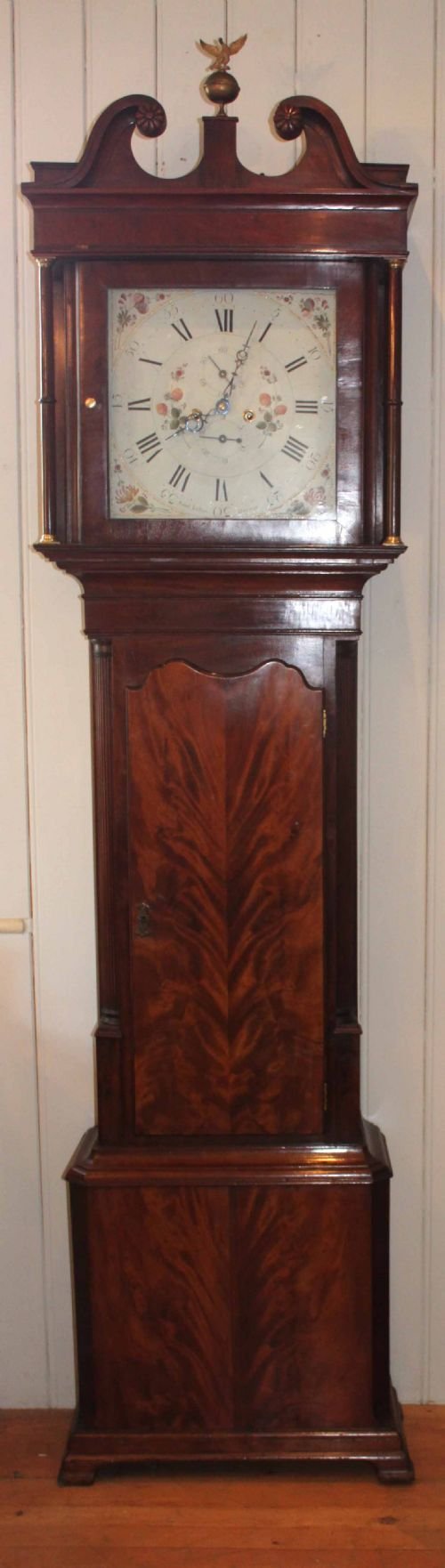 Flame Mahogany Longcase Clock