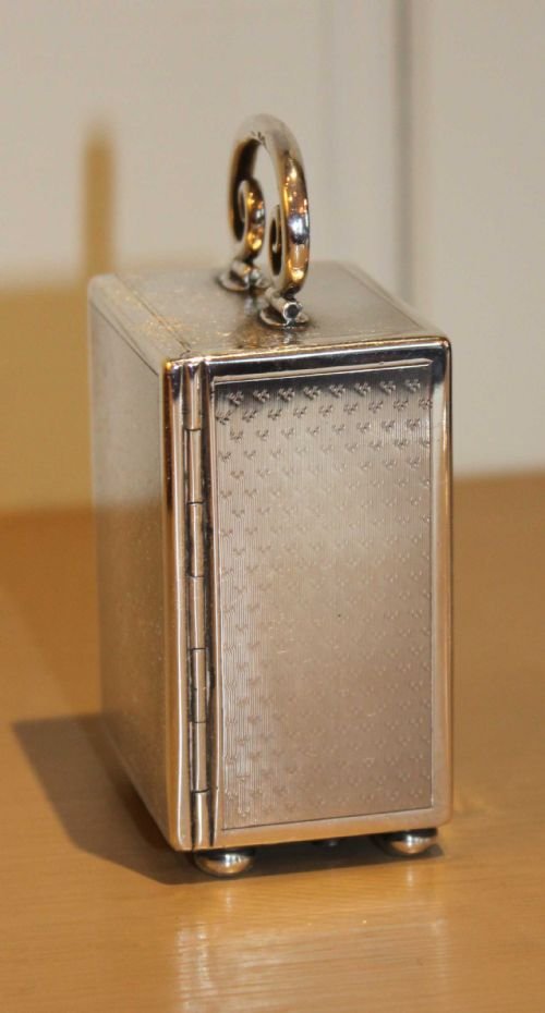 fig 1. Miniature Silver Carriage Clock London 1907