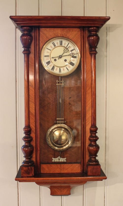 Walnut Vienna Regulator Clock