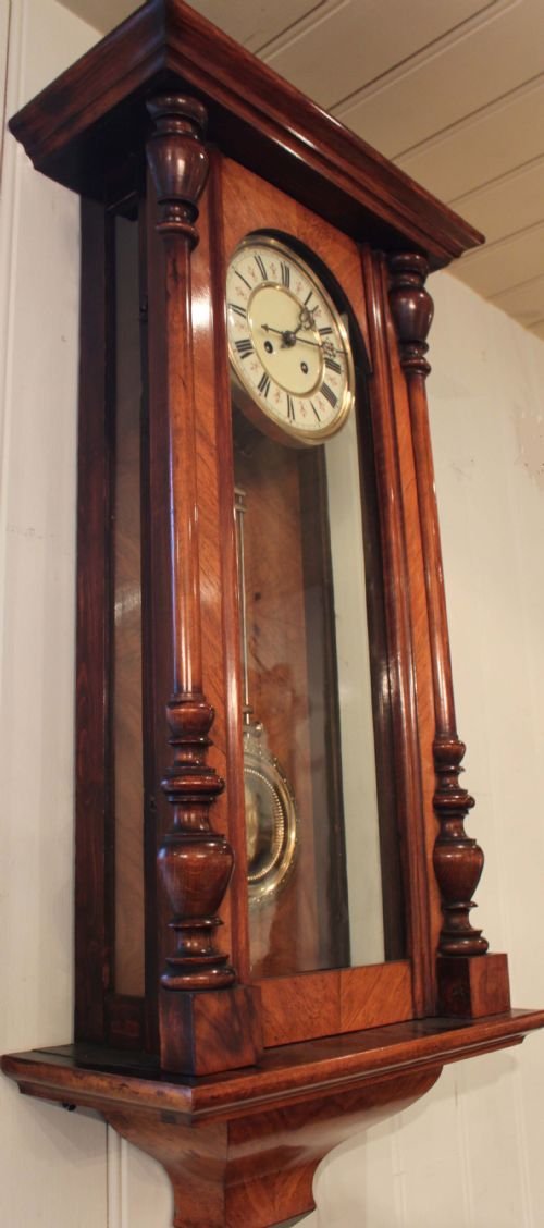 fig 1. Walnut Vienna Regulator Clock