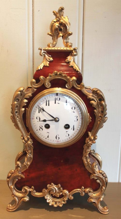 French Tortoiseshell and Ormolu Bracket Clock