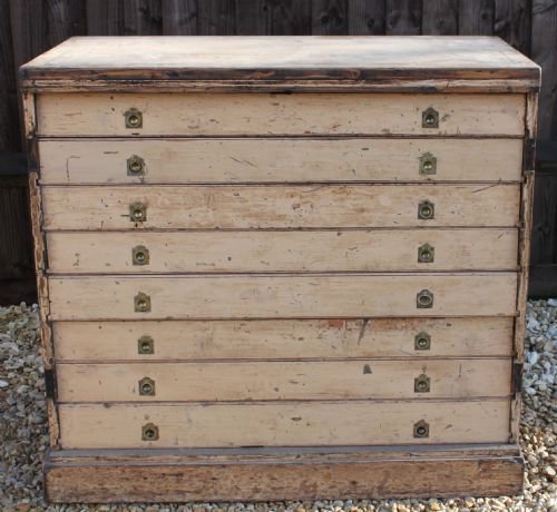 Painted Pine Plan Chest