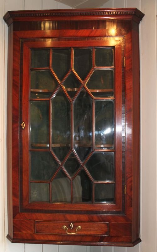 Attractive Mahogany Corner Cupboard