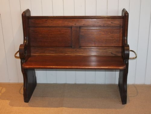 Solid Oak Church Pew
