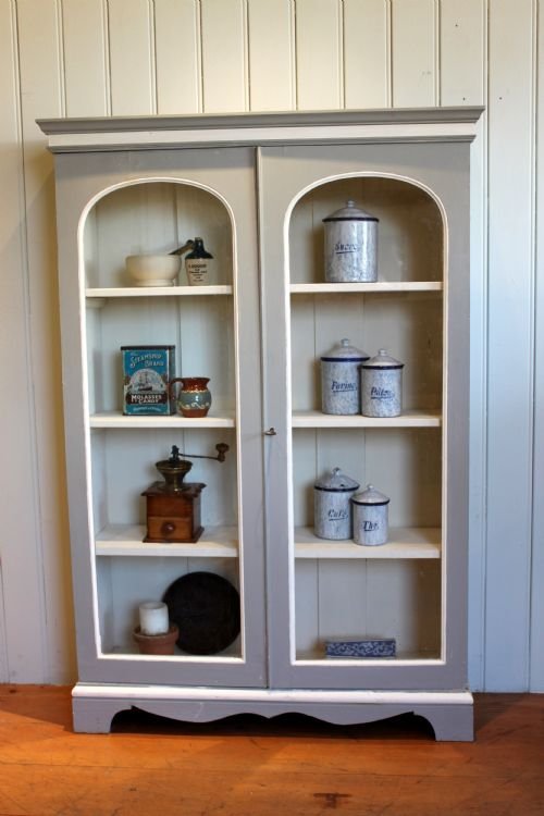 Mid Victorian Painted Glazed Cabinet