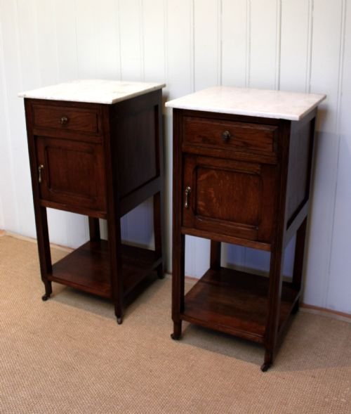 Pair of Solid Oak Bedside Cabinets