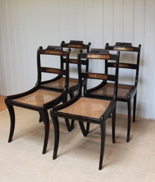 Set of Four Regency Rosewood Dining Chairs