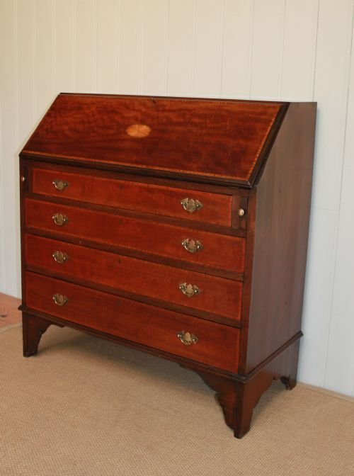 Edwardian Mahogany Inlaid Bureau