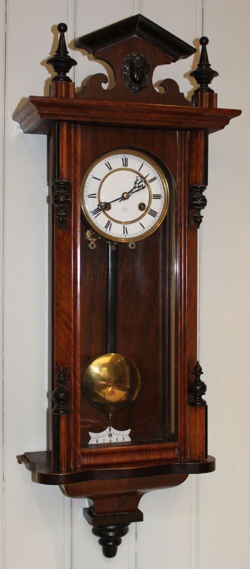 Walnut Spring Regulator Wall Clock