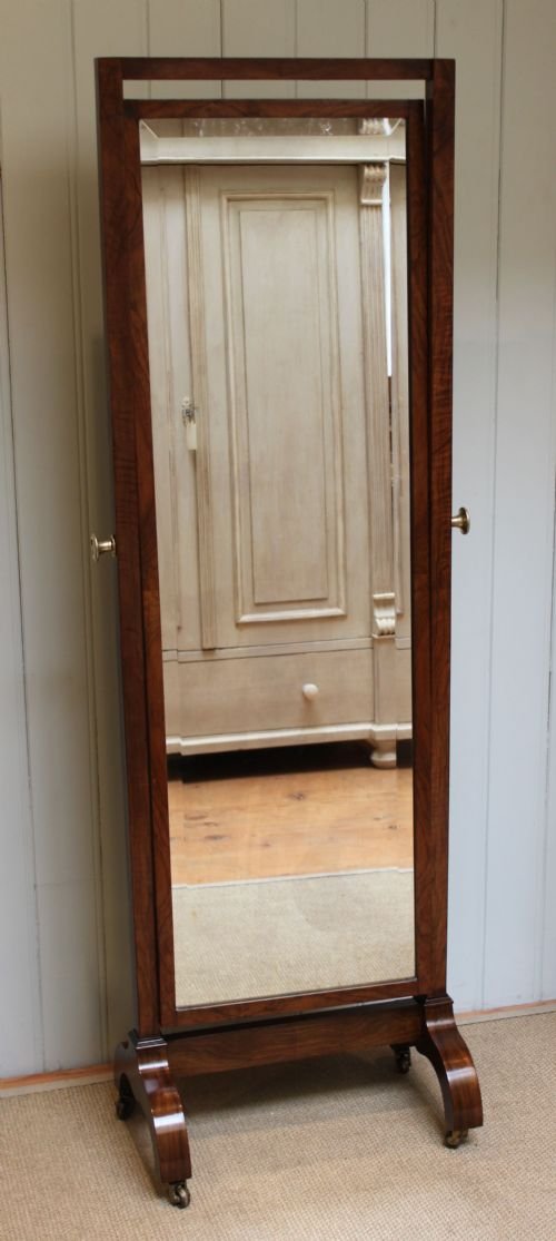 Walnut Cheval Mirror