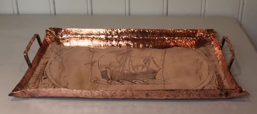 Arts and Crafts Copper Tray