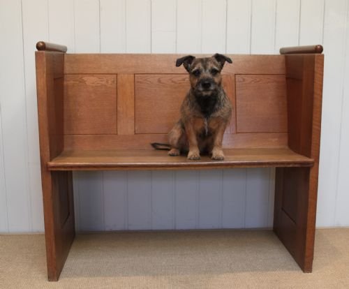 Solid Oak Church Pew