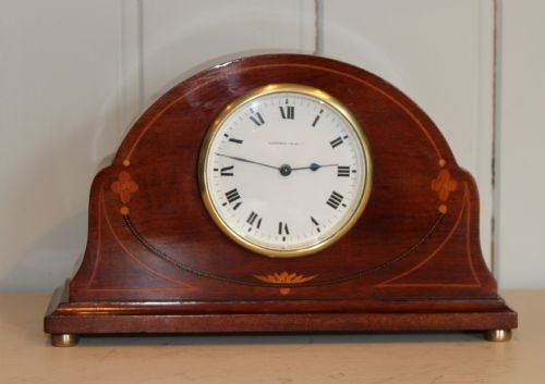 fig 1. Mahogany and Inlay Mantel Clock