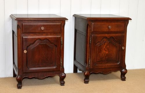 Pair of Solid Oak Bedside Cabinets