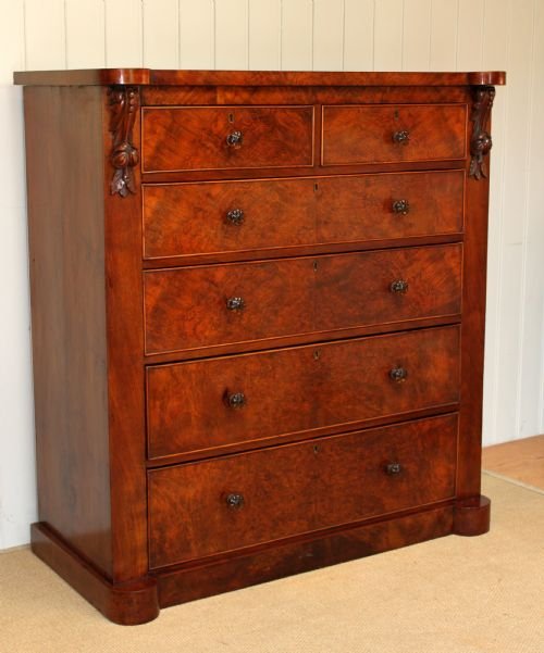 Large Burr Walnut Dressing Chest