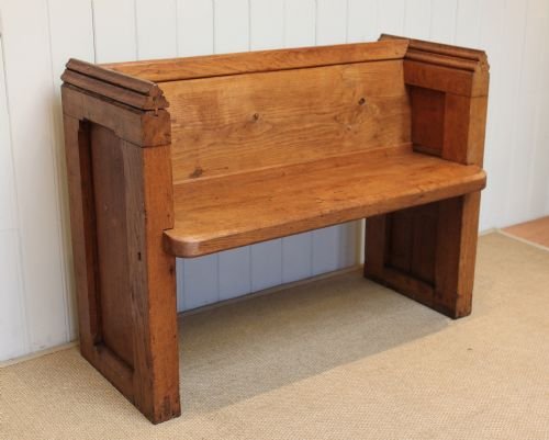 Small Light Oak Church Pew