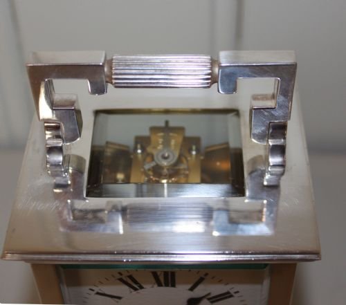 fig 1. Edwardian Silver Plated Striking Carriage Clock