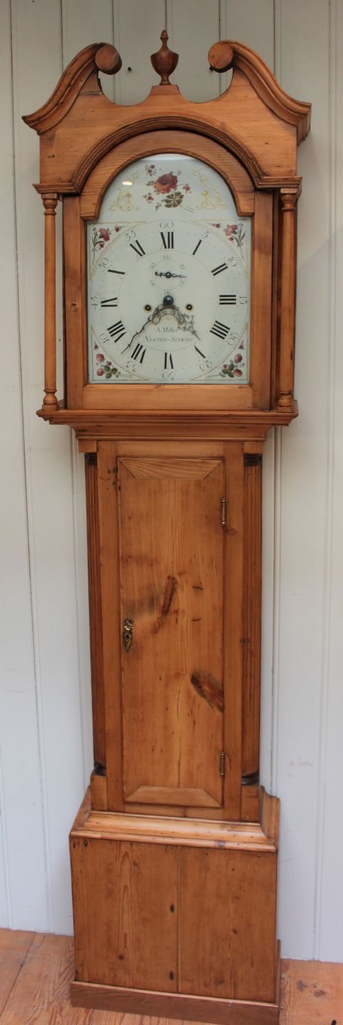fig 1. Late 18th Century 8 Day Pine Longcase clock