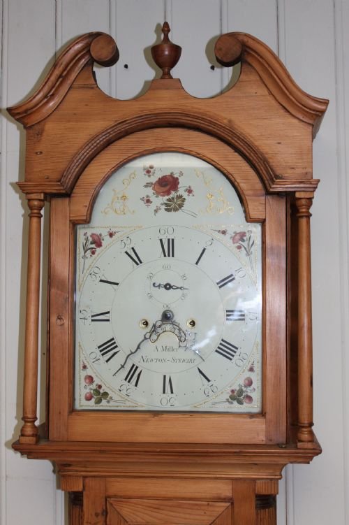 Late 18th Century 8 Day Pine Longcase Clock
