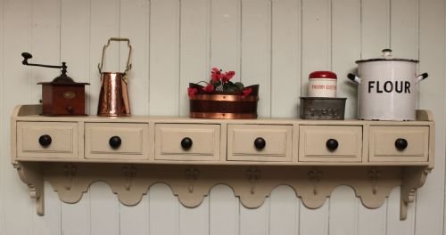 French Painted Wall Shelves