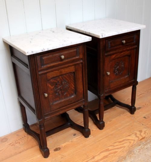 Pair of Solid Oak Bedside Cabinets