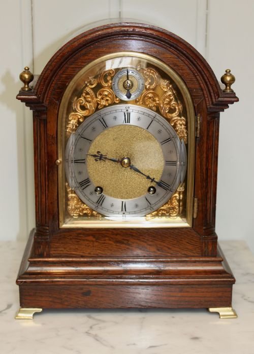 Small Late Victorian Striking Bracket Clock