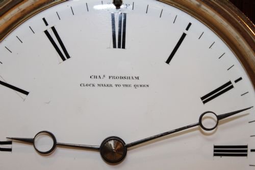 fig 3. Superb Rosewood Mantel Clock Retailed by Clockmaker to HM Queen Victoria