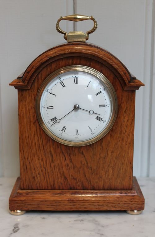 Solid Golden Oak Bracket Clock