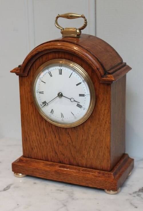 fig 1. Solid Golden Oak bracket Clock