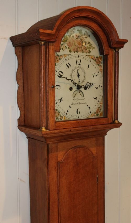 fig 1. Light Oak Longcase Clock