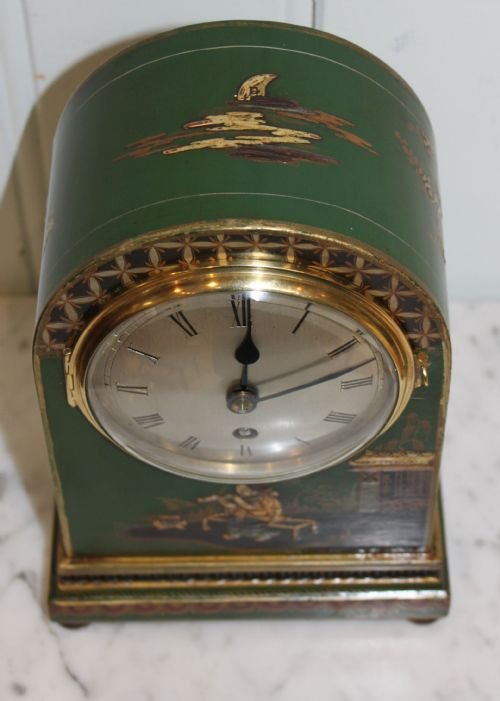fig 1. Arch Top Chinoiserie Lacquered Mantel Clock