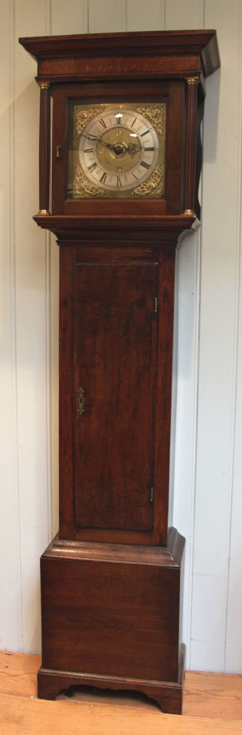 Mid 18th Century Oak Cottage Longcase Clock
