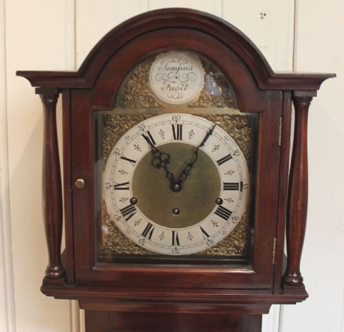 fig 1. Mahogany Grandmother Clock with Westminster Chimes