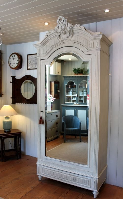 Painted Louis XV Style French Armoire
