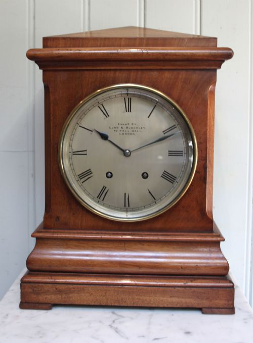 Light Mahogany Chamfer Top Bracket Clock