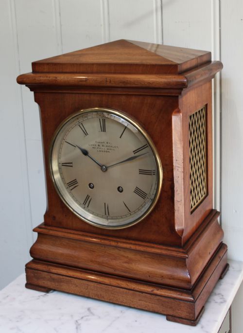 fig 1. Light Mahogany Chamfer Top Bracket Clock