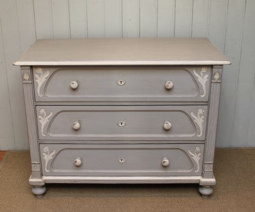 Substantial Continental Painted Chest of Drawer