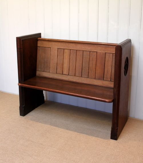 Solid Oak Church Pew