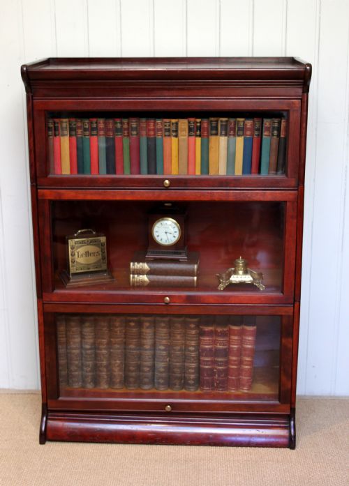 Mahogany Globe Wernicke Style Bookcase