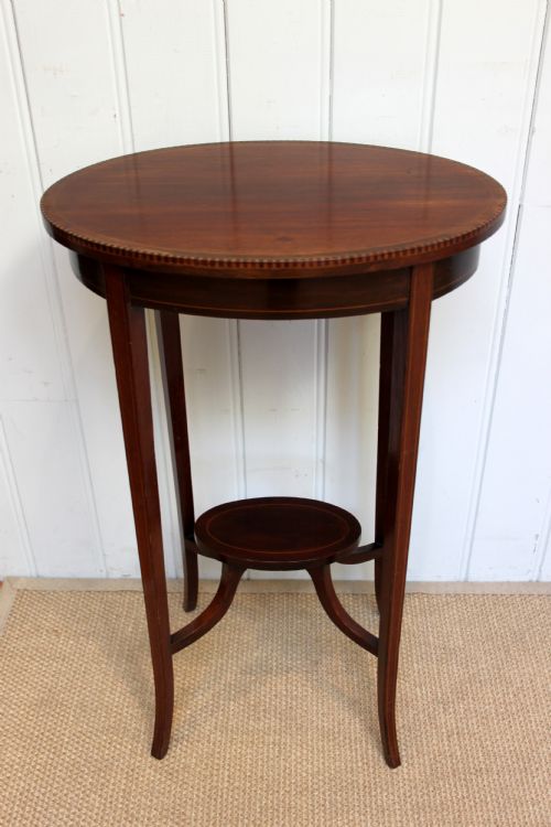 Edwardian Mahoagny Oval Two Tier Table