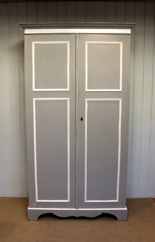 Late 19th Century Painted Pine Two Sectioned Cupboard