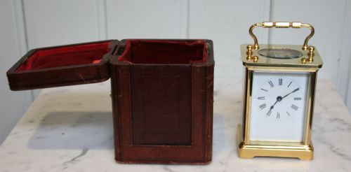 Carriage Clock with Original Travel Case