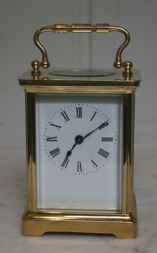 fig 1. Carriage Clock With Original Travel Case