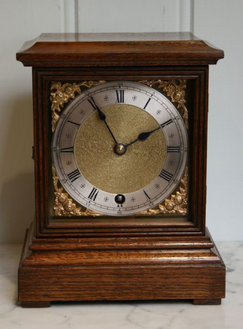 Small Oak Mantel Clock