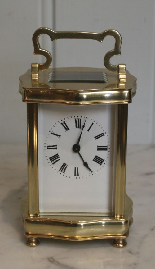 Serpentine Case Timepiece Carriage Clock
