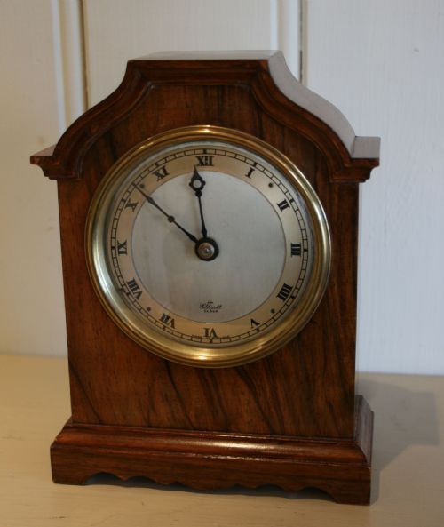 Small Walnut Timepiece Mantel Clock