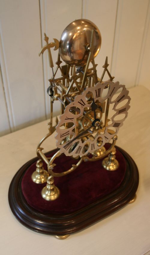 fig 1. Victorian Skeleton Clock With Passing Hour Strike