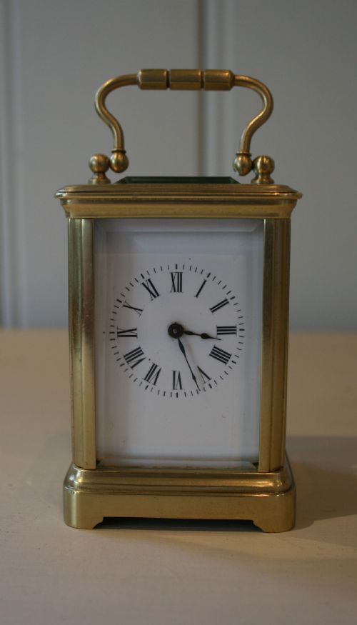 Miniature Timepiece Carriage Clock with Case